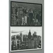 Wandbild Fotodruck New York schwarz-wei 3D Mod. A