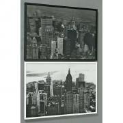 Wandbild Fotodruck New York schwarz-wei 3D Mod. B