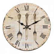 Clayre & Eef Uhr Wanduhr Besteck-Motiv 30cm