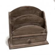 Briefsammler Postsammler Holz Landhaus braun