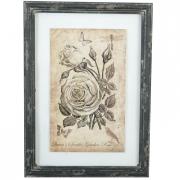Clayre & Eef Wandbild Rosenmotiv nostalgisch transparent 49cm