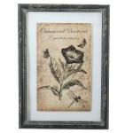 Clayre & Eef Wandbild Blumenmotiv nostalgisch transparent 49cm