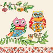 Ambiente Servietten Lunch 33x33cm Family Owl Eule