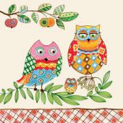 Ambiente Servietten Lunch 33x33cm Family Owl Eule