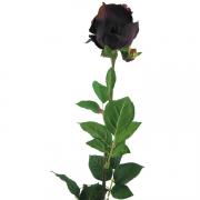 Rose Kunstblume Seidenblume bordeaux - rot 90cm