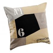 Kissen mit F�llung beige - grau - schwarz 50 x 50cm