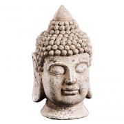 Buddha Buddhakopf Terrakotta grau 30cm
