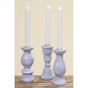 Kerzenst�nder Kerzenhalter Holz lila 16cm Mod. A