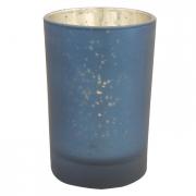 Clayre & Eef Teelichthalter Windlicht blau 8cm