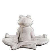 Dekofigur Frosch Zement Yogafrosch Lotussitz 15cm