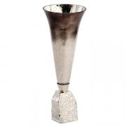 Vase auf Aluminiumsockel grau 46cm