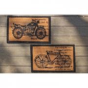 Fussmatte Kokosfussmatte mit Fahrrad  - Motiv 40x60cm