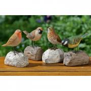 Bewegungsmelder Vogel Gartendekoration Drossel 13cm