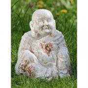 Buddha Buddhaskulptur Terrakotta wei 28cm