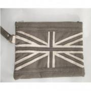 iPadtasche Union Jack Canvas grau