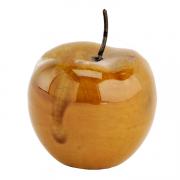 Apfel aus Keramik braun Herbstdekoration