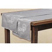 Tischläufer grau mit Motivdruck Lodge Mod. A