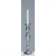 Kerzenhalter Kerzenleuchter f. Stabkerzen Aluminium silber 37cm