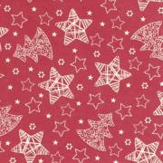 IHR Vlies-Servietten Dinner 40x40cm Twinkle Stars rot