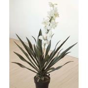 Yucca Kunstblume Kunstpflanze blühend getopft 115cm