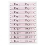 Miss Étoile Sticker - Flaggen für Strohhalme ENJOY rosa 30tlg.
