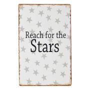 Schild aus Metall Stars Sterne grau Retro 40cm