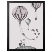 Wandbild Kunstdruck gerahmt Bloomingville Ballons 70cm