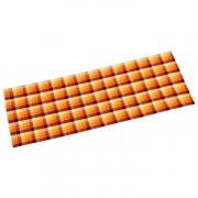 Tischlufer bordeaux - orange kariert 150cm