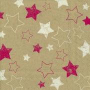 IHR Servietten Cocktail 25x25cm little paper stars