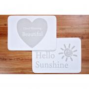 Badematte - Hello Sunshine - 50x70cm wei