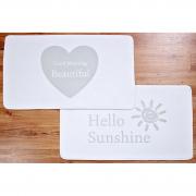 Badematte - Hello Sunshine - 60x100cm wei