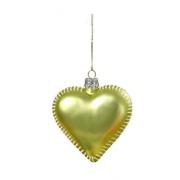Dekohänger Herz aus Glas grün matt