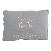 Bloomingville Kissen mit Text grau - gold SUNSHINE 40x60cm