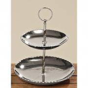 Etagere aus Keramik silber 23cm