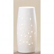 Lampe Tischlampe Porzellan wei 28cm