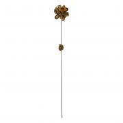 Gartenstab Gartenstecker Blume Metall Rost 115cm