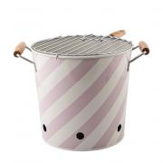 Bloomingville Holzkohlegrill Grilleimer wei - rosa