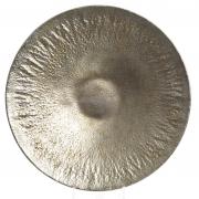 Teller aus Eisen in Vintageoptik silber / Goldrost 40cm