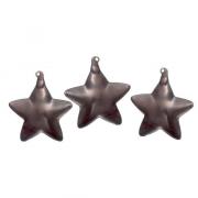 Baumschmuck Stern aus Glas Set 3 tlg. braun Baumschmuck Stern aus Glas Set 3 tlg. braun