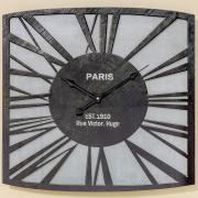 Wanduhr Paris Glas und Metall Vintage 50cm