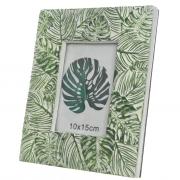 Fotorahmen mit Palmblattmuster 10 x 15 weiß - grün