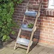 Pflanztopfleiter Holz / Zink Vintage 115cm