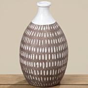 Vase Terrakotta wei - braun 28cm