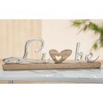 Gilde Liebe - Schriftzug mit Herz Alu und Mangoholz Gilde Liebe - Schriftzug mit Herz Alu und Mangoholz