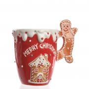 Kaffeebecher Gingerbread Weihnachten rot Kaffeebecher Gingerbread Weihnachten rot