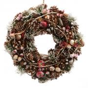 Türkranz mit Zapfen und Äpfeln 33cm Weihnachten Türkranz mit Zapfen und Äpfeln 33cm Weihnachten