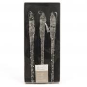 Eiszapfen aus Glas geeist zum Hängen 20cm Set 3 tlg. Eiszapfen aus Glas geeist zum Hängen 20cm Set 3 tlg.