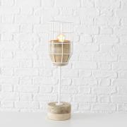 Lampe Tischlampe mit Mango-Holz-Fu 61cm