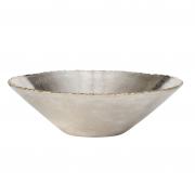 Schale aus Aluminium silber mit Goldrand 40cm Schale aus Aluminium silber mit Goldrand 40cm