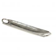 Tablett aus Aluminium lnglich silber 45cm